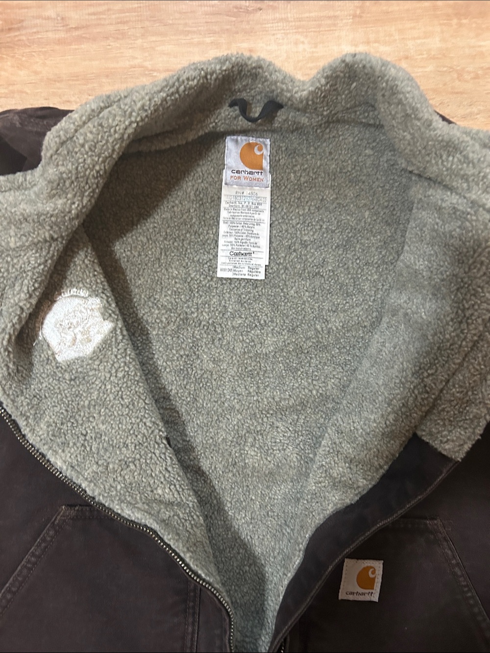 Carhartt Brown Sherpa-Lined Work Vest - Picture 3 of 8